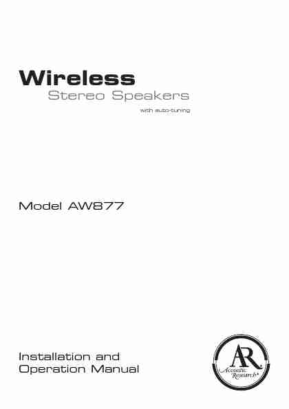 Acoustic Research Speaker System AW877-page_pdf